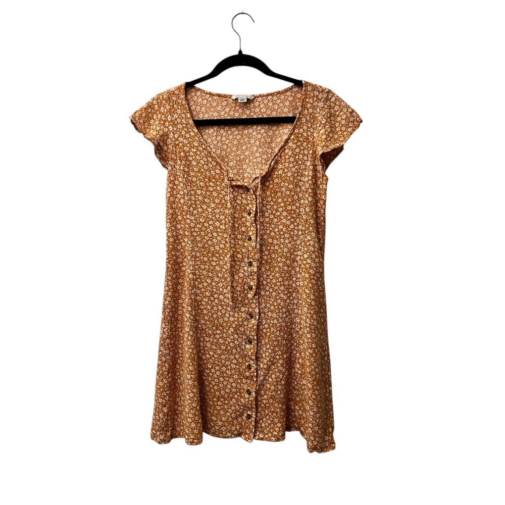 American Eagle Outfitters Yellow Floral Mini Dress